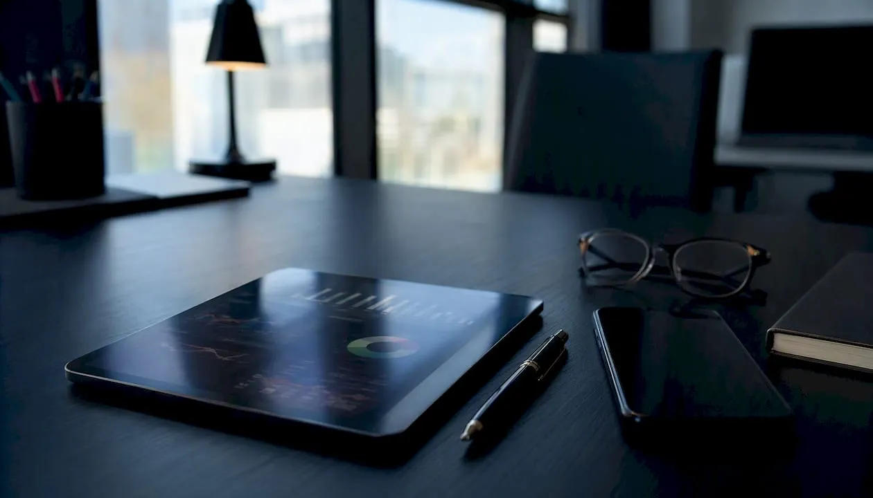 Tablet con dati e statistiche per l’analisi delle performance sui social