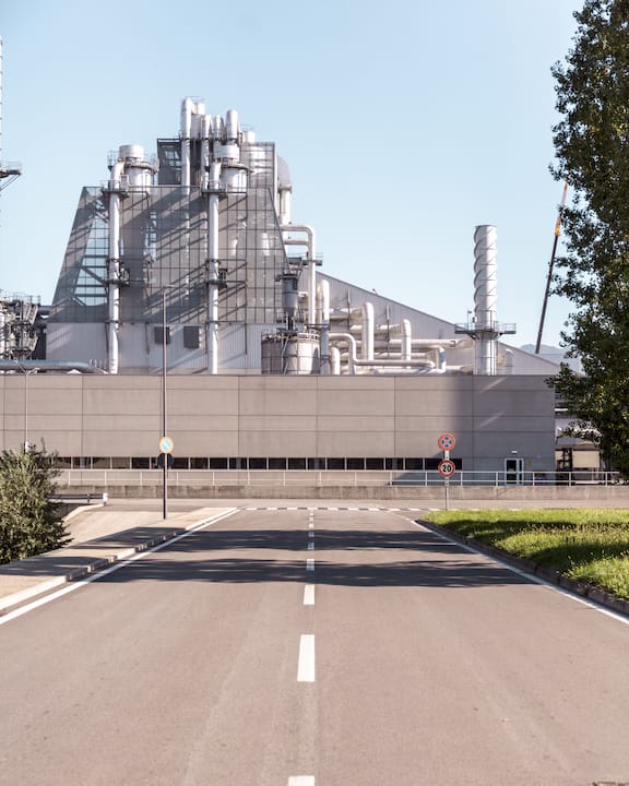 Impianto industriale fotografato per servizio fotografico Conpac
